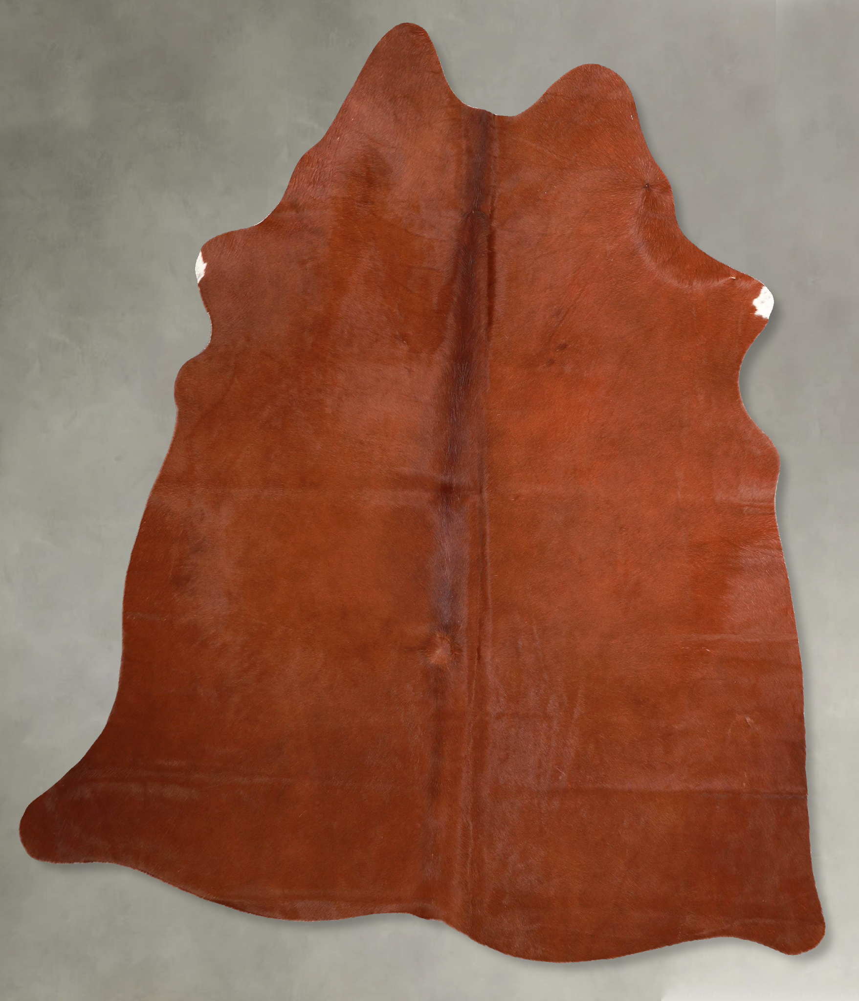 Solid Brown Cowhide Rug #A55700