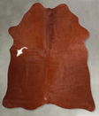 Solid Brown Medium Brazilian Cowhide Rug 5'5"H x 4'11"W #A55703 by Hudson Hides