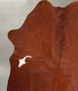 Solid Brown Medium Brazilian Cowhide Rug 5'5"H x 4'11"W #A55703 by Hudson Hides