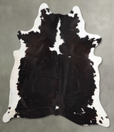 Chocolate and White X-Large Brazilian Cowhide Rug 6'11"H x 6'7"W #A55706 by Hudson Hides