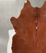 Brown and White Regular XX-Large Brazilian Cowhide Rug 7'4"H x 7'1"W #A55707 by Hudson Hides