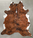 Medium Brindle XX-Large Brazilian Cowhide Rug 7'10"H x 7'1"W #A55709 by Hudson Hides