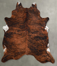 Medium Brindle XX-Large Brazilian Cowhide Rug 7'8"H x 6'11"W #A55710 by Hudson Hides