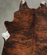 Medium Brindle XX-Large Brazilian Cowhide Rug 7'8"H x 6'11"W #A55710 by Hudson Hides