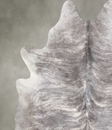 Grey Brindle X-Large Brazilian Cowhide Rug 7'1"H x 6'6"W #A55711 by Hudson Hides