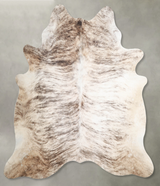 Light Brindle X-Large Brazilian Cowhide Rug 7'2"H x 6'8"W #A55713 by Hudson Hides