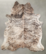 Light Brindle XX-Large Brazilian Cowhide Rug 7'7"H x 6'10"W #A55715 by Hudson Hides