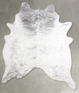 Grey Brindle XX-Large Brazilian Cowhide Rug 7'10"H x 6'9"W #A55716 by Hudson Hides
