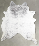Grey Brindle XX-Large Brazilian Cowhide Rug 7'10"H x 6'9"W #A55716 by Hudson Hides