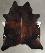 Dark Brindle X-Large Brazilian Cowhide Rug 7'5"H x 6'7"W #A55721 by Hudson Hides