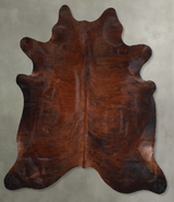 Dark Brindle X-Large Brazilian Cowhide Rug 6'8"H x 6'8"W #A55722 by Hudson Hides