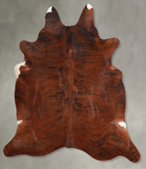 Medium Brindle X-Large Brazilian Cowhide Rug 7'2"H x 6'11"W #A55723 by Hudson Hides