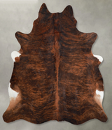 Dark Brindle X-Large Brazilian Cowhide Rug 7'0"H x 6'5"W #A55724 by Hudson Hides