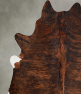 Dark Brindle X-Large Brazilian Cowhide Rug 7'0"H x 6'5"W #A55724 by Hudson Hides
