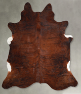 Dark Brindle X-Large Brazilian Cowhide Rug 7'1"H x 6'6"W #A55725 by Hudson Hides