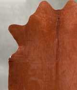Solid Brown Large Brazilian Cowhide Rug 6'7"H x 5'11"W #A55726 by Hudson Hides