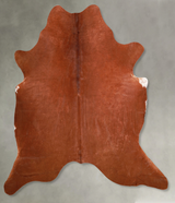 Solid Brown X-Large Brazilian Cowhide Rug 6'11"H x 6'7"W #A55727 by Hudson Hides