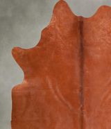 Solid Brown Large Brazilian Cowhide Rug 6'10"H x 5'8"W #A55729 by Hudson Hides