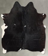 Black and White Large Brazilian Cowhide Rug 6'4"H x 5'10"W #A55730 by Hudson Hides
