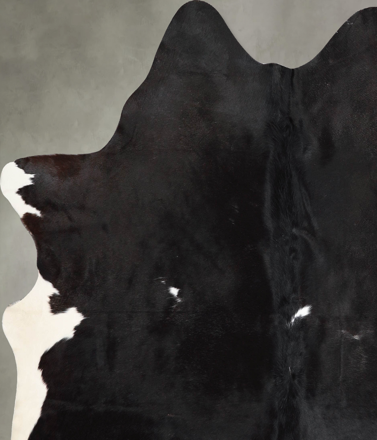 Black and White Large Brazilian Cowhide Rug 6'4"H x 5'10"W #A55730 by Hudson Hides