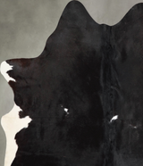 Black and White Large Brazilian Cowhide Rug 6'4"H x 5'10"W #A55730 by Hudson Hides