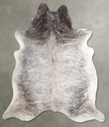 Grey Brindle X-Large Brazilian Cowhide Rug 6'7"H x 6'6"W #A55731 by Hudson Hides