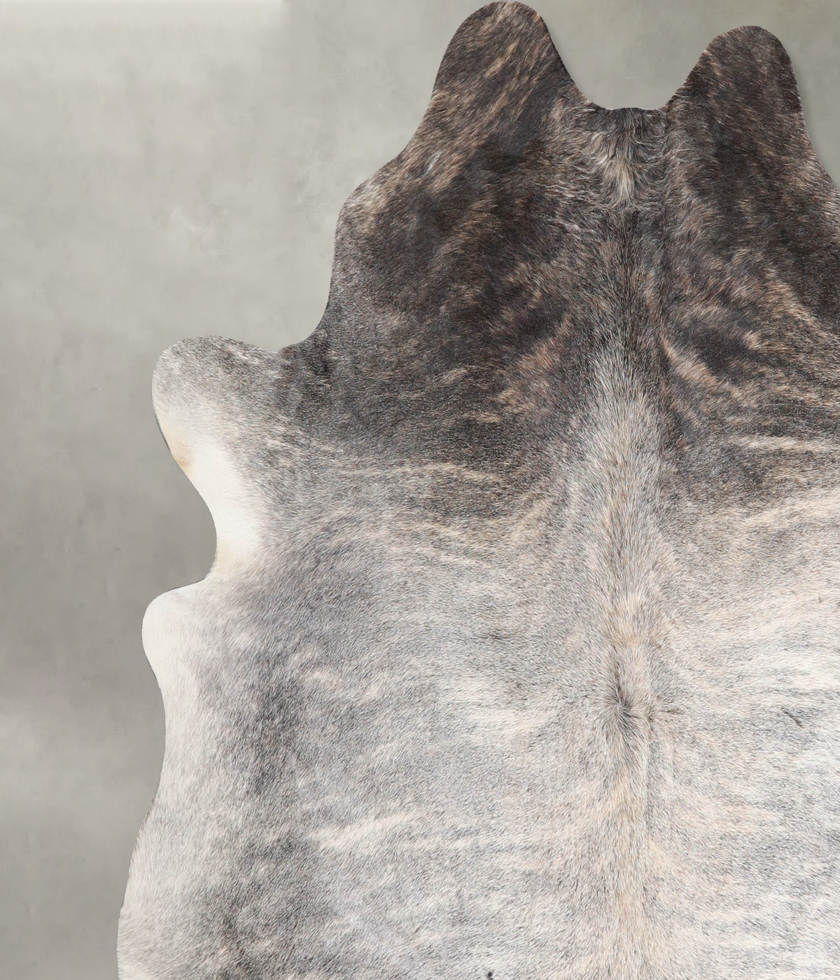 Grey Brindle X-Large Brazilian Cowhide Rug 6'7"H x 6'6"W #A55731 by Hudson Hides