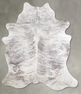Grey Brindle Large Brazilian Cowhide Rug 6'6"H x 5'9"W #A55733 by Hudson Hides