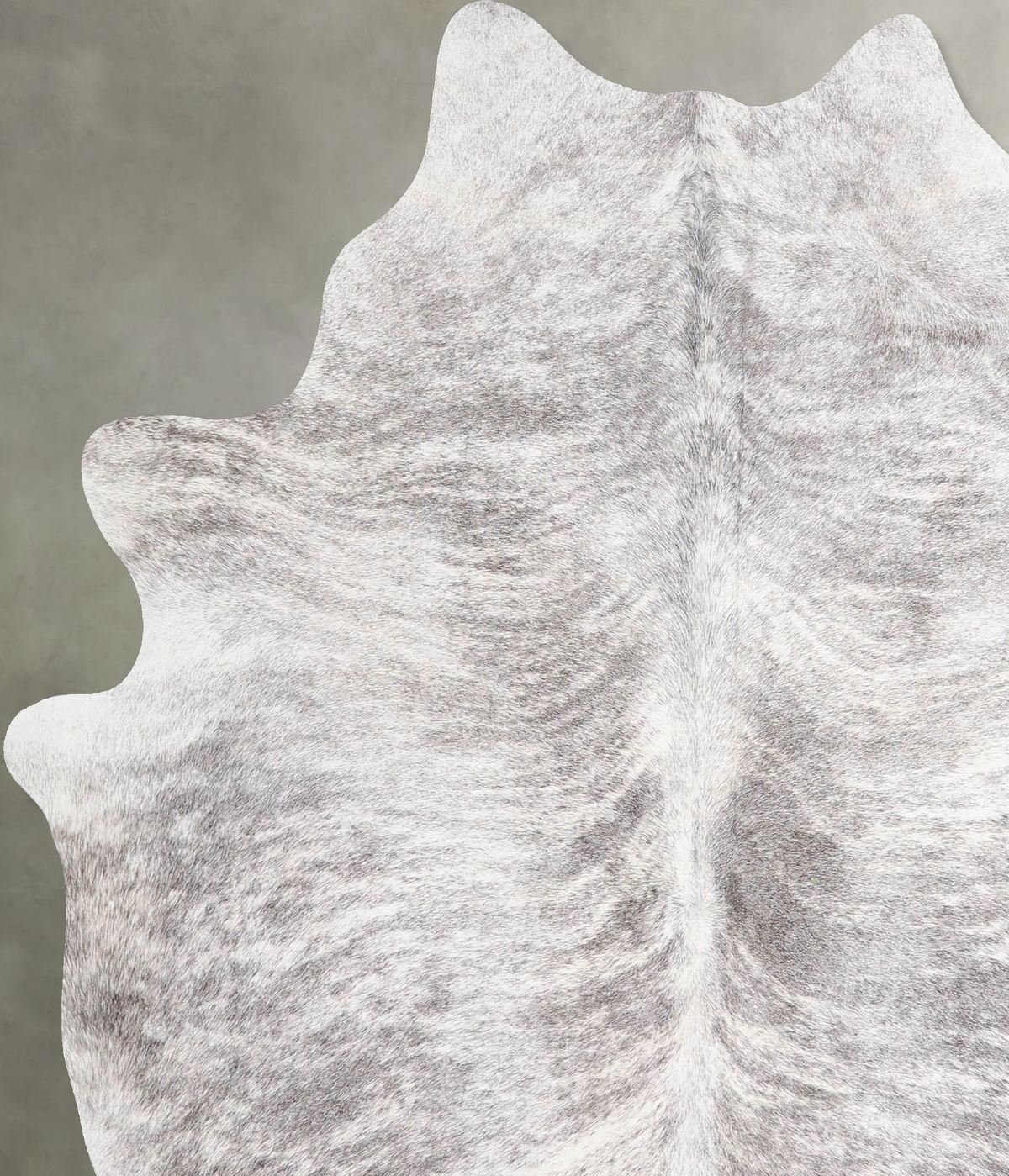 Grey Brindle Large Brazilian Cowhide Rug 6'6"H x 5'9"W #A55733 by Hudson Hides