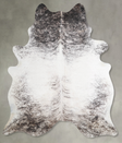 Grey Brindle X-Large Brazilian Cowhide Rug 7'1"H x 5'11"W #A55734 by Hudson Hides