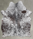 Salt and Pepper Black Medium Brazilian Cowhide Rug 5'0"H x 4'4"W #A55737 by Hudson Hides