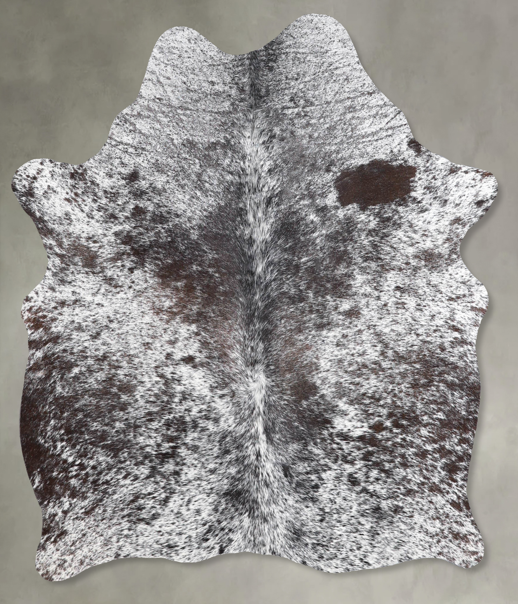 Salt and Pepper Black Cowhide Rug #A55737