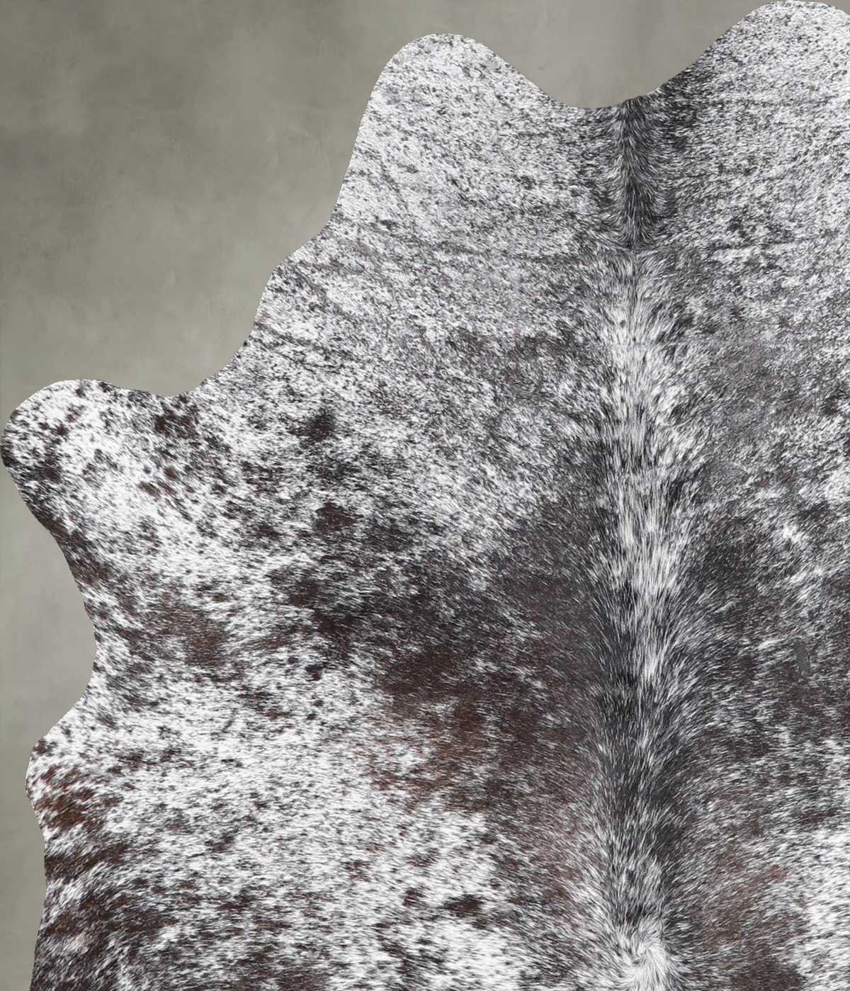 Salt and Pepper Black Medium Brazilian Cowhide Rug 5'0"H x 4'4"W #A55737 by Hudson Hides