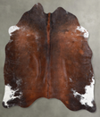 Chocolate and White Medium Brazilian Cowhide Rug 4'4"H x 4'6"W #A55742 by Hudson Hides