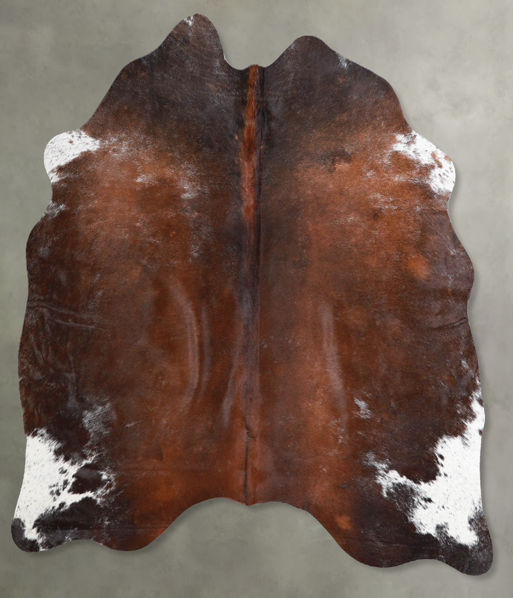 Chocolate and White Cowhide Rug #A55742