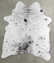 Salt and Pepper Black Medium Brazilian Cowhide Rug 5'6"H x 4'0"W #A55743 by Hudson Hides