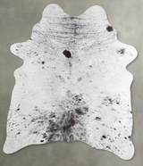 Salt and Pepper Black Medium Brazilian Cowhide Rug 5'6"H x 4'0"W #A55743 by Hudson Hides