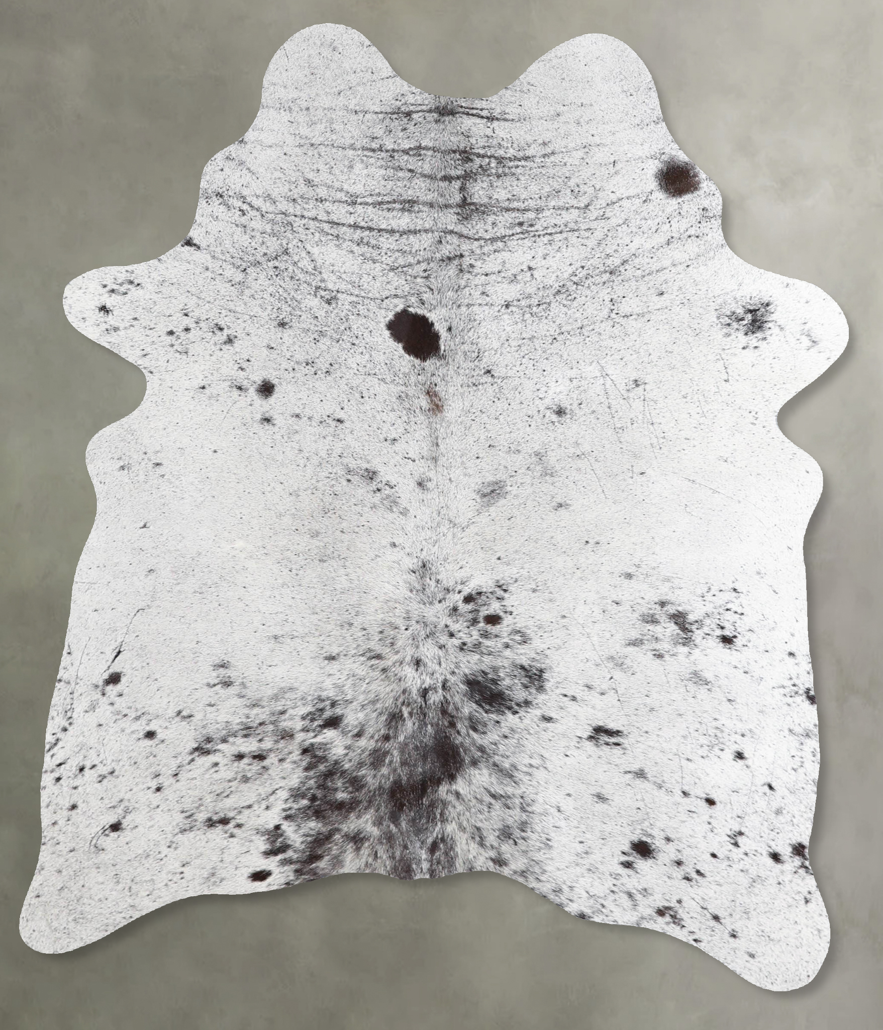 Salt and Pepper Black Cowhide Rug #A55743