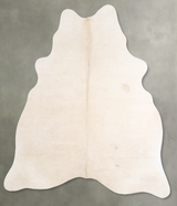 Ivory with Beige Medium Brazilian Cowhide Rug 5'5"H x 4'10"W #A55748 by Hudson Hides