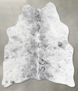 Salt and Pepper Black Medium Brazilian Cowhide Rug 3'8"H x 3'8"W #A55750 by Hudson Hides
