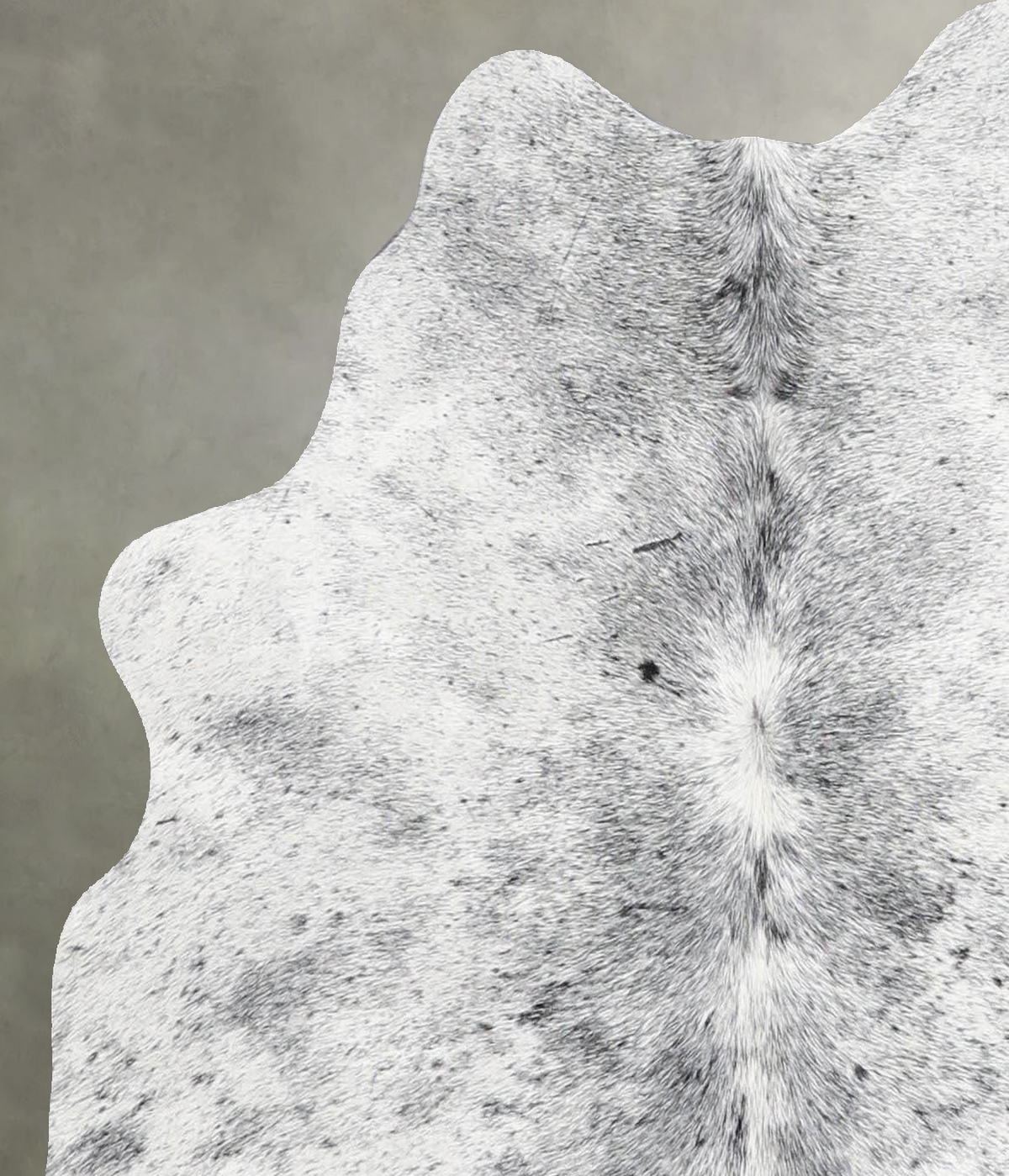 Salt and Pepper Black Medium Brazilian Cowhide Rug 3'8"H x 3'8"W #A55750 by Hudson Hides