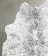 Salt and Pepper Black Medium Brazilian Cowhide Rug 3'8"H x 3'8"W #A55750 by Hudson Hides