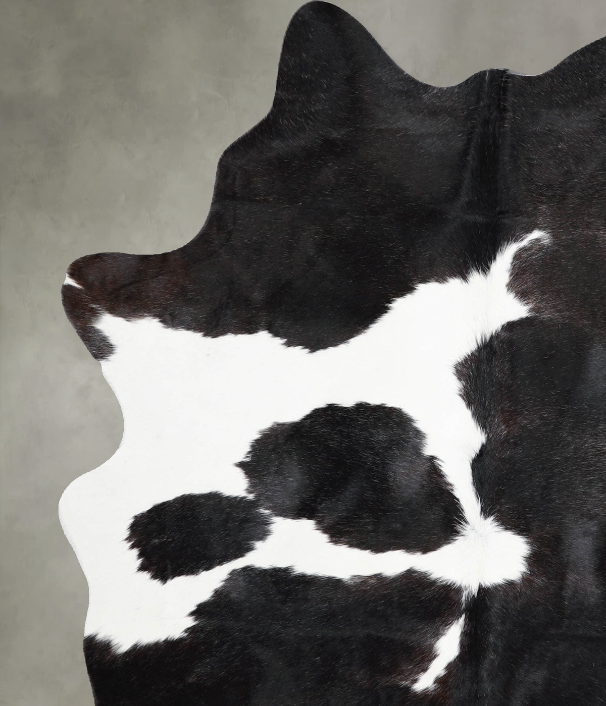 Black and White Medium Brazilian Cowhide Rug 6'1"H x 4'7"W #A55751 by Hudson Hides