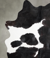 Black and White Medium Brazilian Cowhide Rug 6'1"H x 4'7"W #A55751 by Hudson Hides