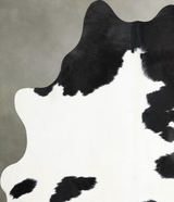 Black and White Medium Brazilian Cowhide Rug 4'10"H x 4'5"W #A55752 by Hudson Hides