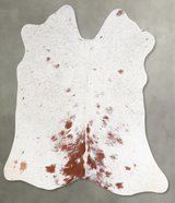 Salt and Pepper Brown Medium Brazilian Cowhide Rug 4'1"H x 4'2"W #A55755 by Hudson Hides