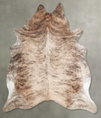 Light Brindle XX-Large Brazilian Cowhide Rug 7'6"H x 6'11"W #A55756 by Hudson Hides