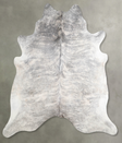 Grey Brindle X-Large Brazilian Cowhide Rug 7'2"H x 6'10"W #A55759 by Hudson Hides