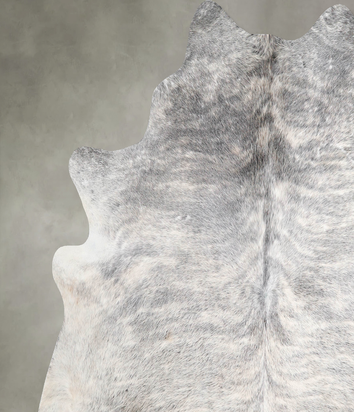 Grey Brindle X-Large Brazilian Cowhide Rug 7'2"H x 6'10"W #A55759 by Hudson Hides