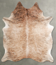 Light Brindle X-Large Brazilian Cowhide Rug 7'1"H x 5'11"W #A55761 by Hudson Hides